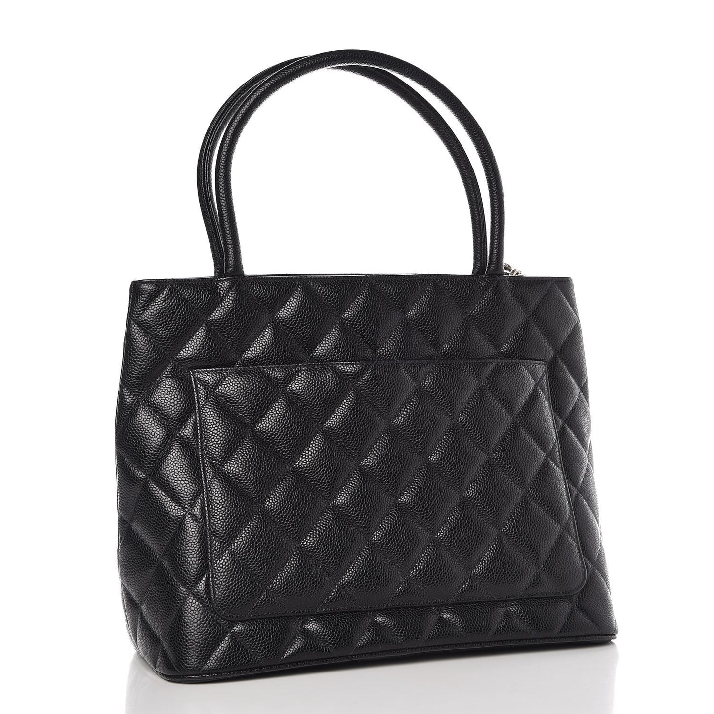 Caviar Quilted Medallion Tote Black