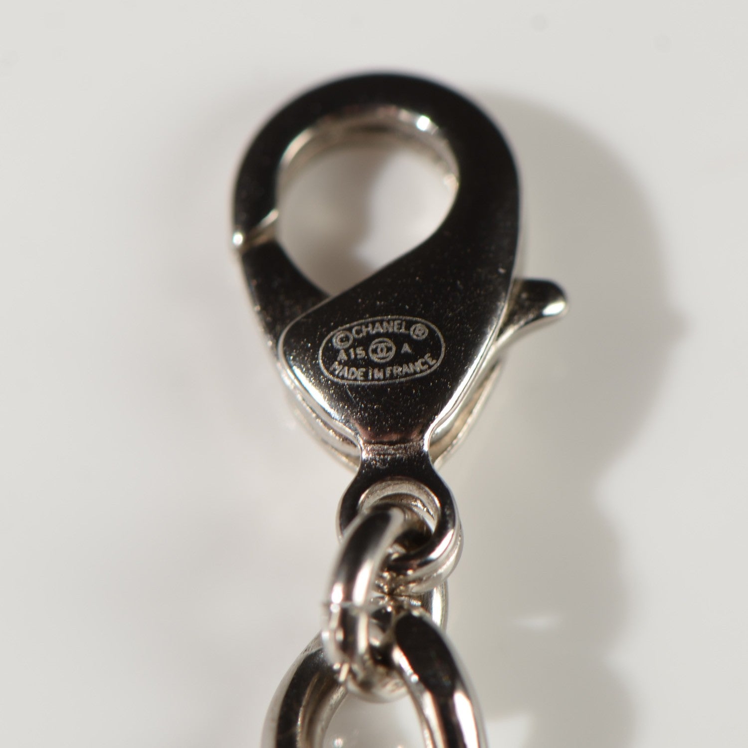 Chanel Crystal Austrian CC Pretezel Charm Bracelet Silver 4 of 4