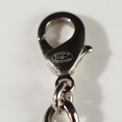 Chanel Crystal Austrian CC Pretezel Charm Bracelet Silver 4 of 4