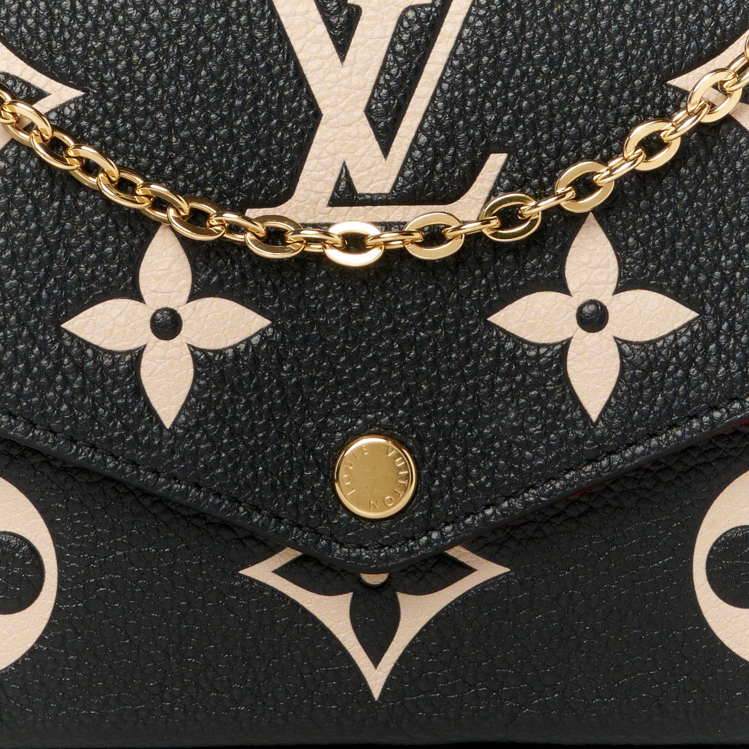 Louis Vuitton Empreinte Monogram Giant Felicie Pochette Black Beige 12 of 15