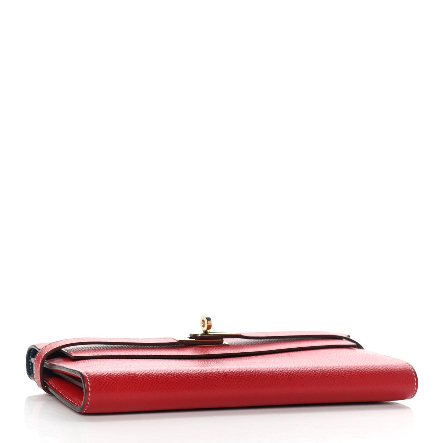 Epsom Verso Kelly Longue Wallet Rouge Casaque Bleu Thalassa