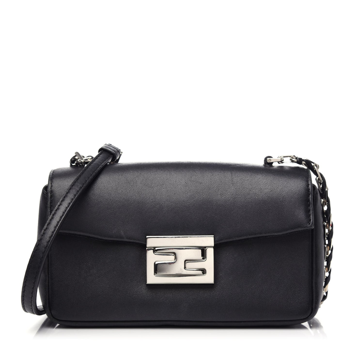 Shiny Nappa Mini Be Baguette Shoulder Bag Black