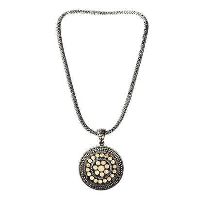 John Hardy Sterling Silver 18K Yellow Gold Dot Enhancer Pendant Necklace 3 of 4