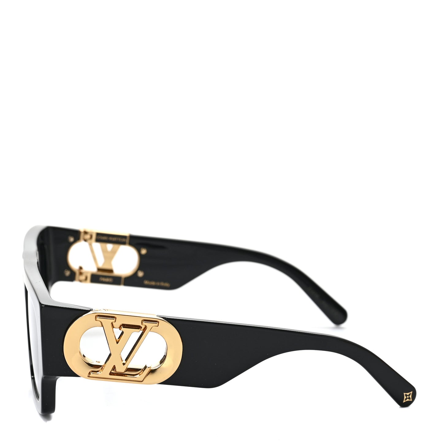Acetate LV Link Square Sunglasses Z1478E Black