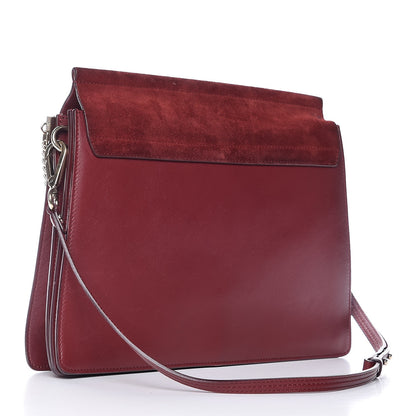 Chloe Calfskin Suede Medium Faye Shoulder Bag Plum Purple 3 of 8
