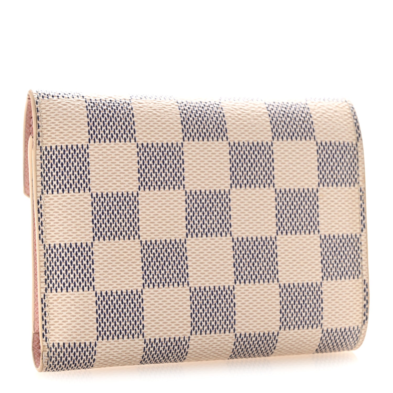 Louis Vuitton Damier Azur Victorine Wallet Rose Ballerine 3 of 9