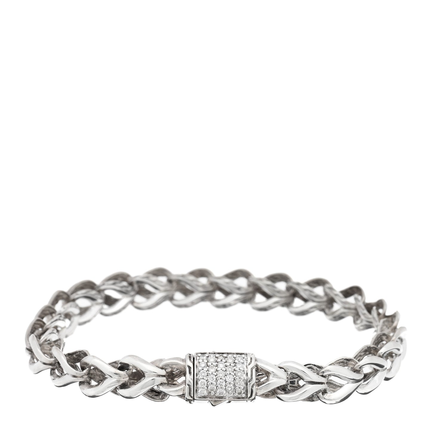 Sterling Silver Diamond 7mm Asli Classic Chain Bracelet