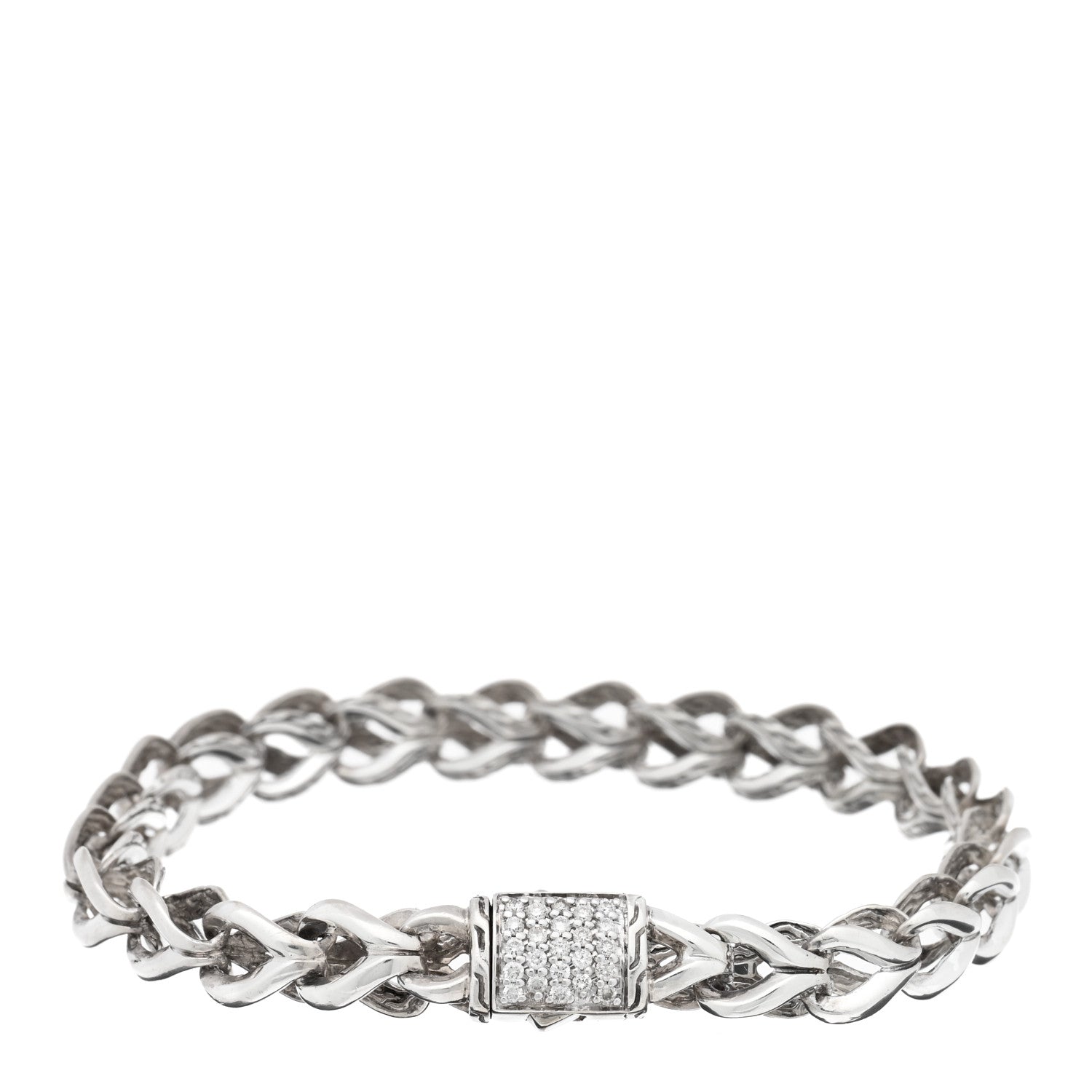 John Hardy Sterling Silver Diamond 7mm Asli Classic Chain Bracelet 1 of 3