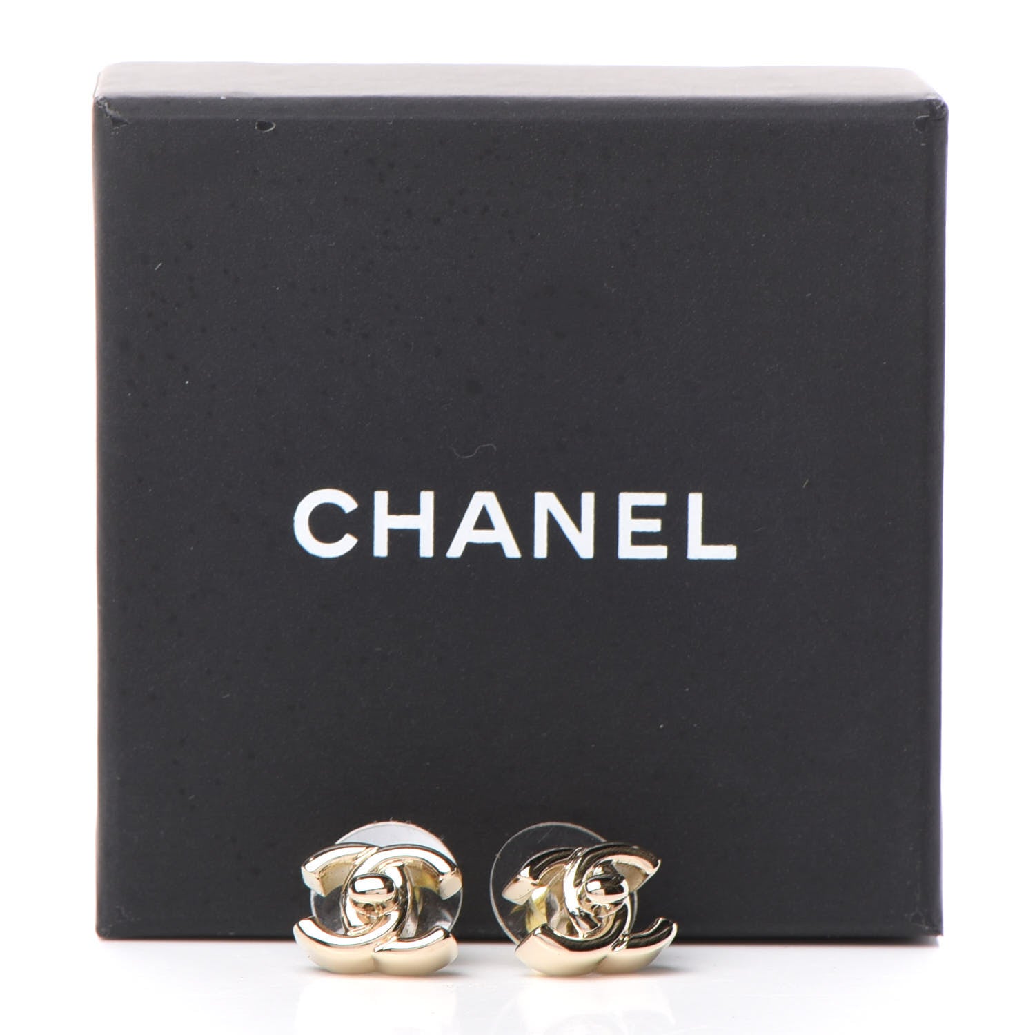 Chanel Metal CC Turnlock Earrings Gold 5 of 5