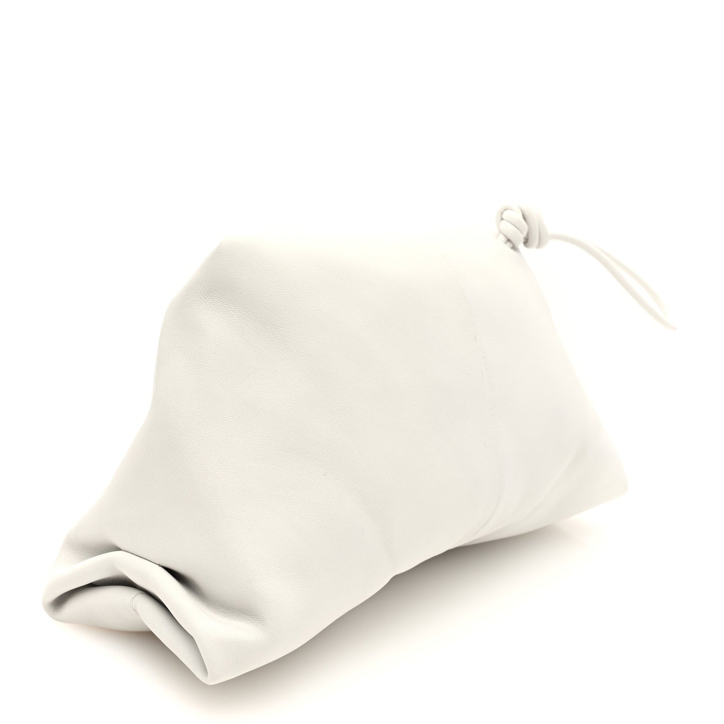 Lambskin BV Trine Clutch Bianco