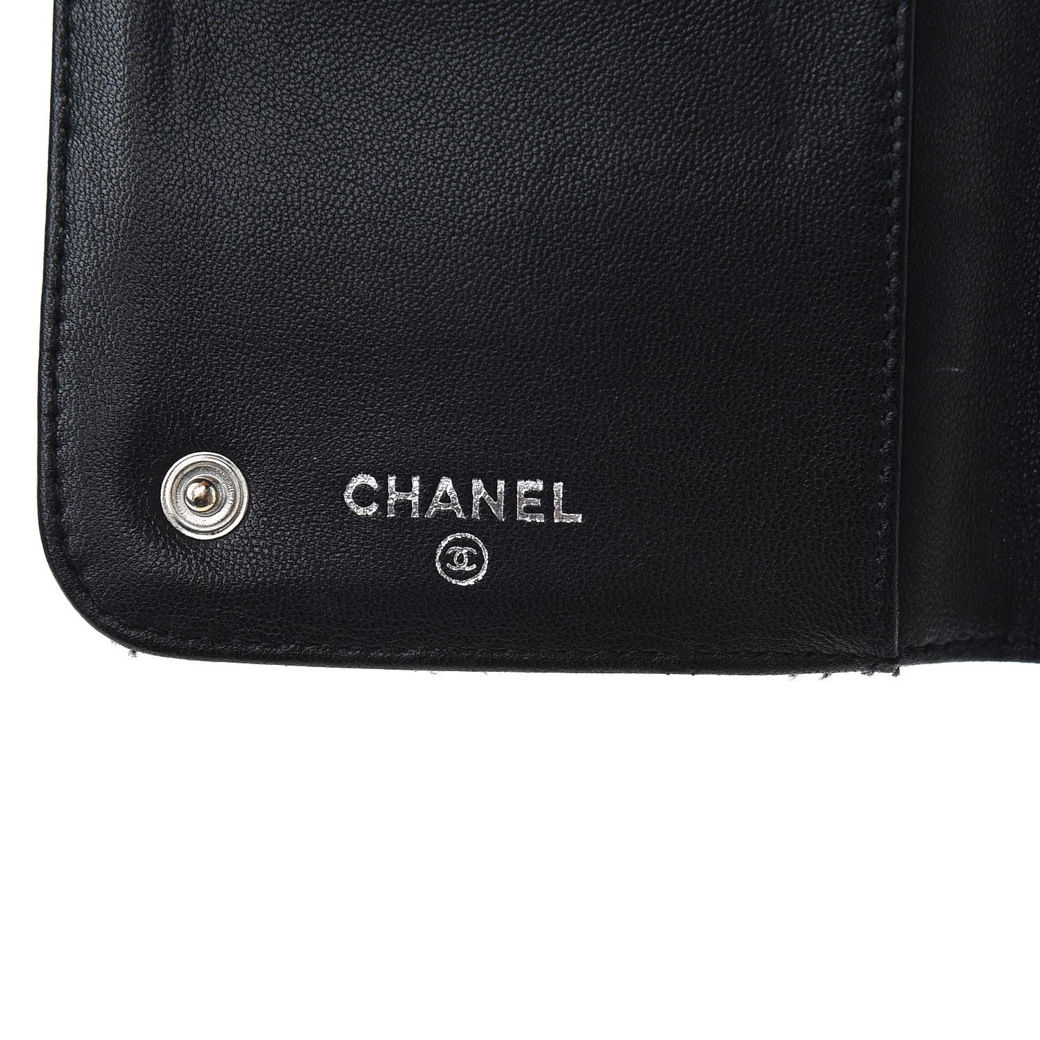 Chanel Aged Calfskin Quilted Paris New York PNY Wallet Black 6 of 8