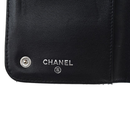 Chanel Aged Calfskin Quilted Paris New York PNY Wallet Black 6 of 8
