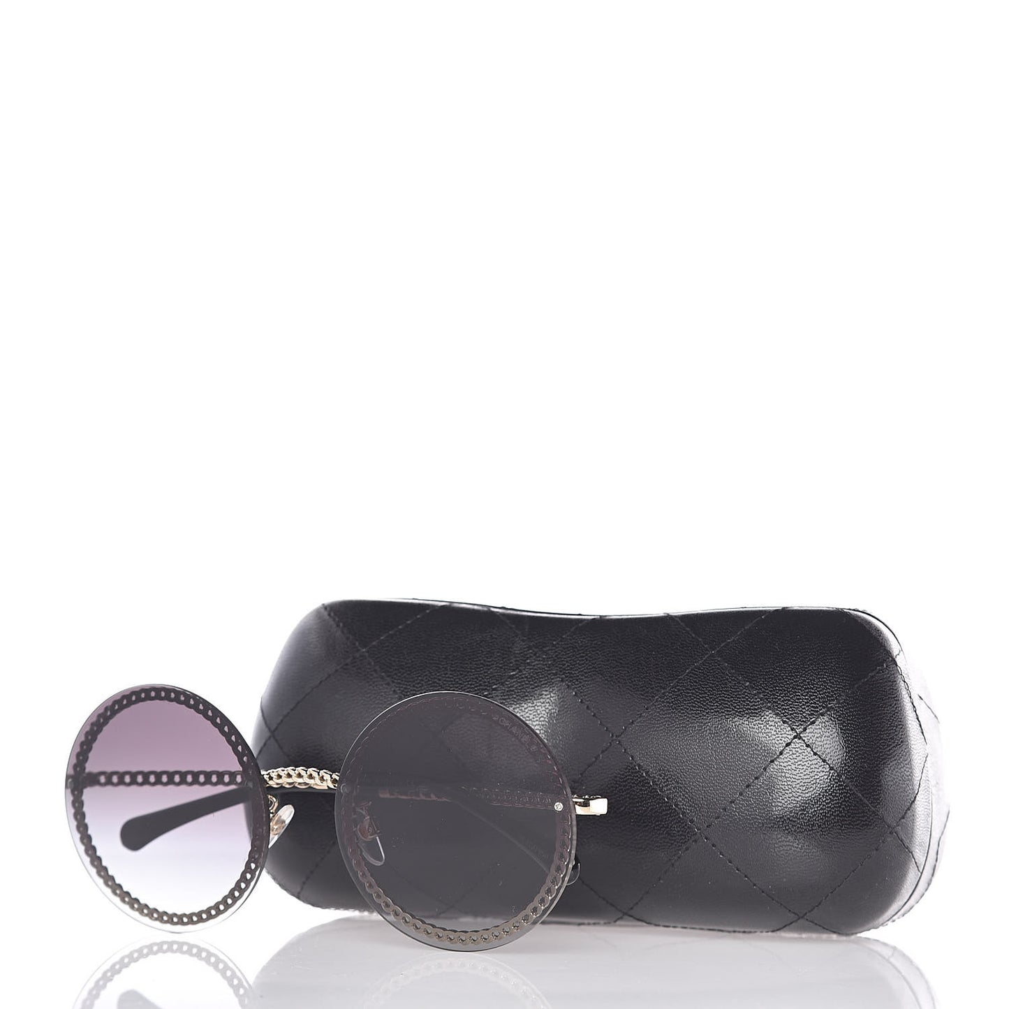 Round Chain Sunglasses 4245 Gold