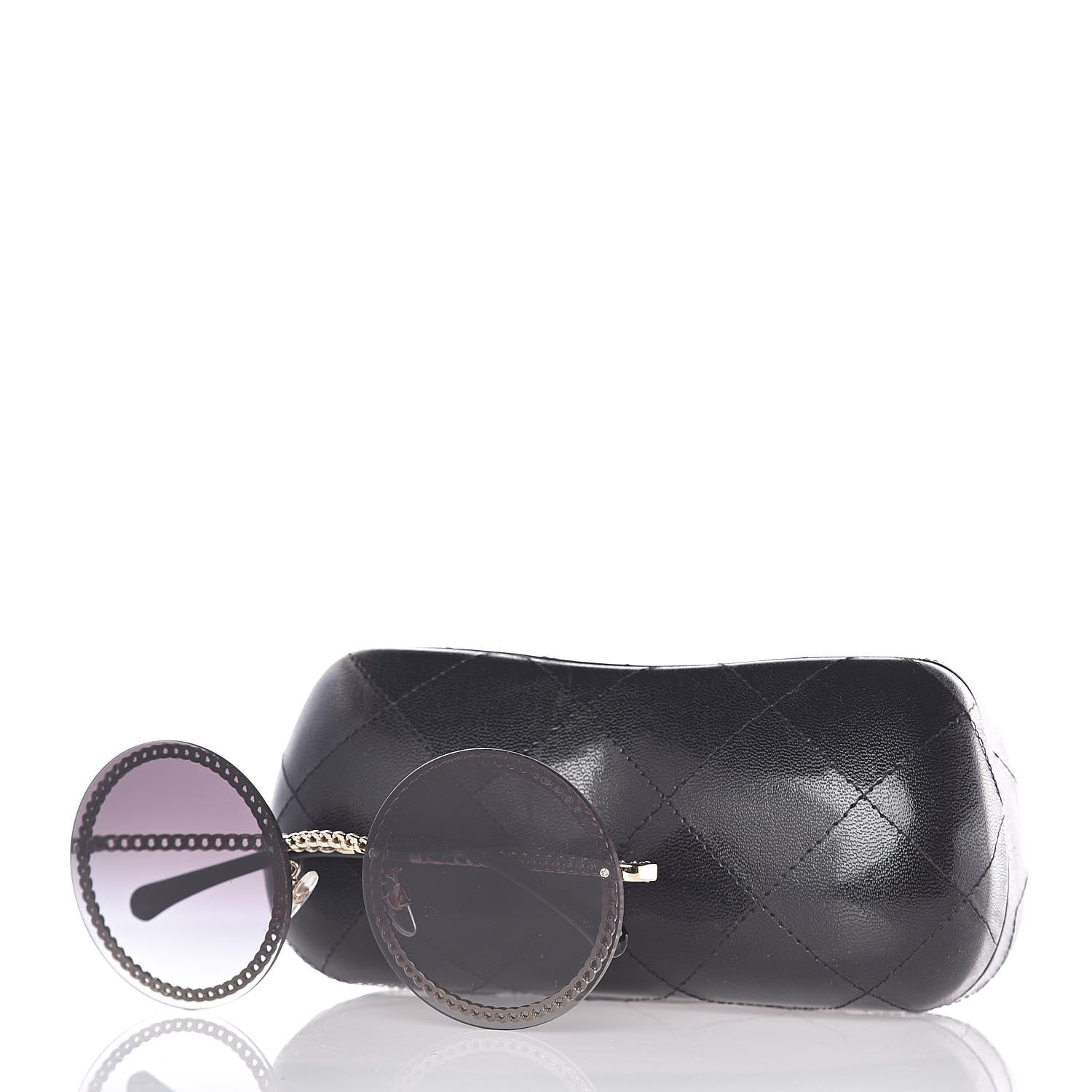 Chanel Round Chain Sunglasses 4245 Gold 7 of 7