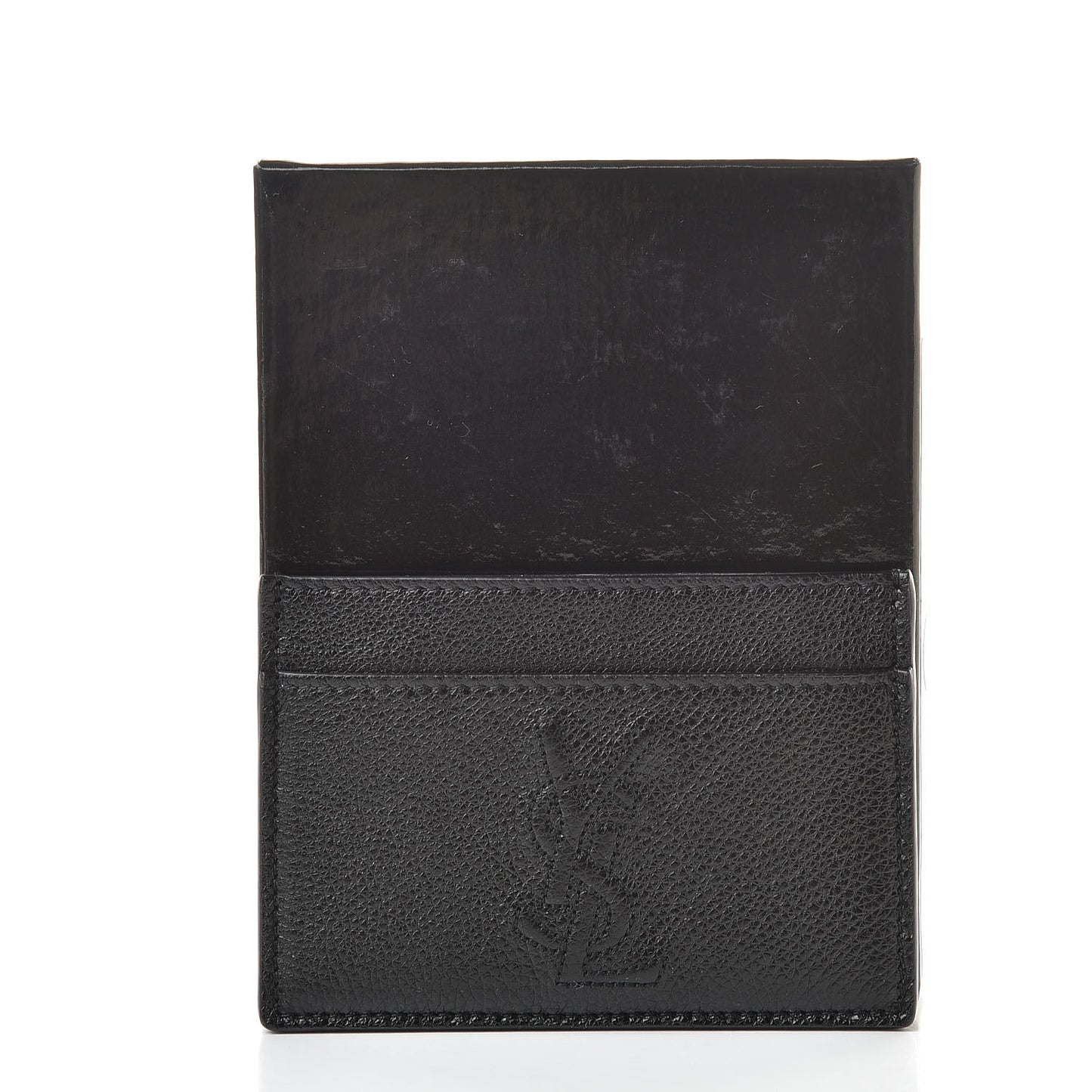 Textured Calfskin Belle De Jour Card Case Black