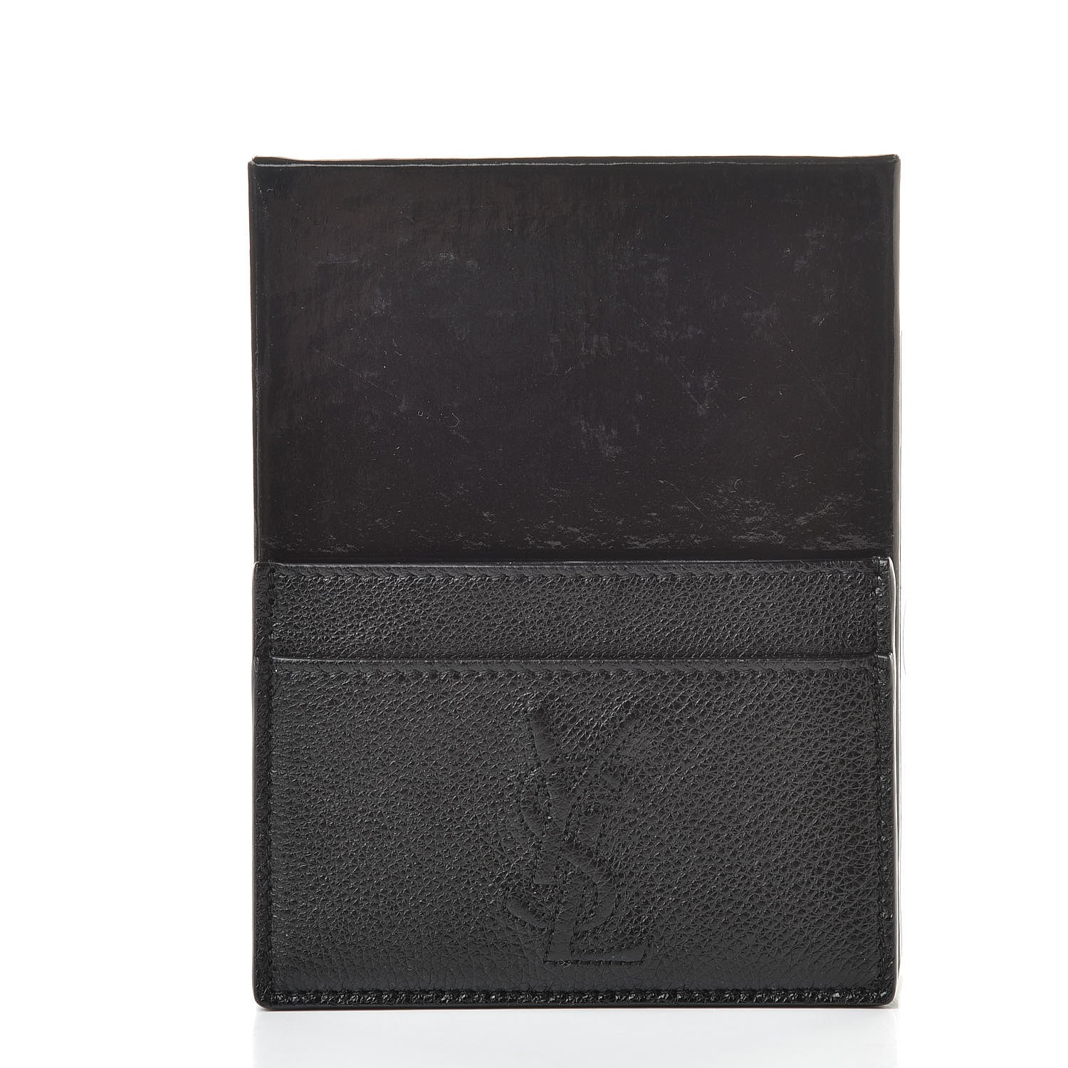 Saint Laurent Textured Calfskin Belle De Jour Card Case Black 8 of 8