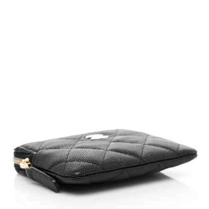 Chanel Caviar Quilted Zip Card Holder Wallet Black 4 of 8