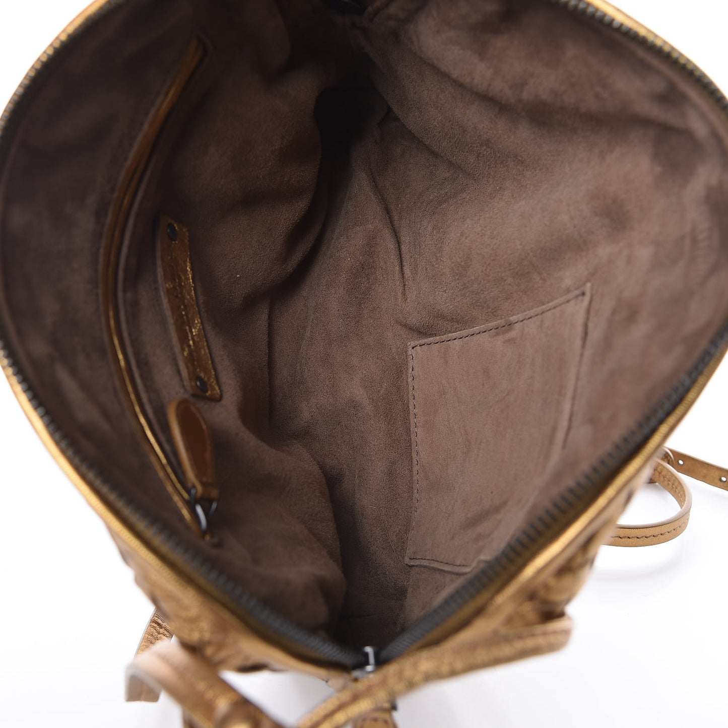 Metallic Grosgrain Intrecciato Pillow Crossbody Messenger Dark Gold