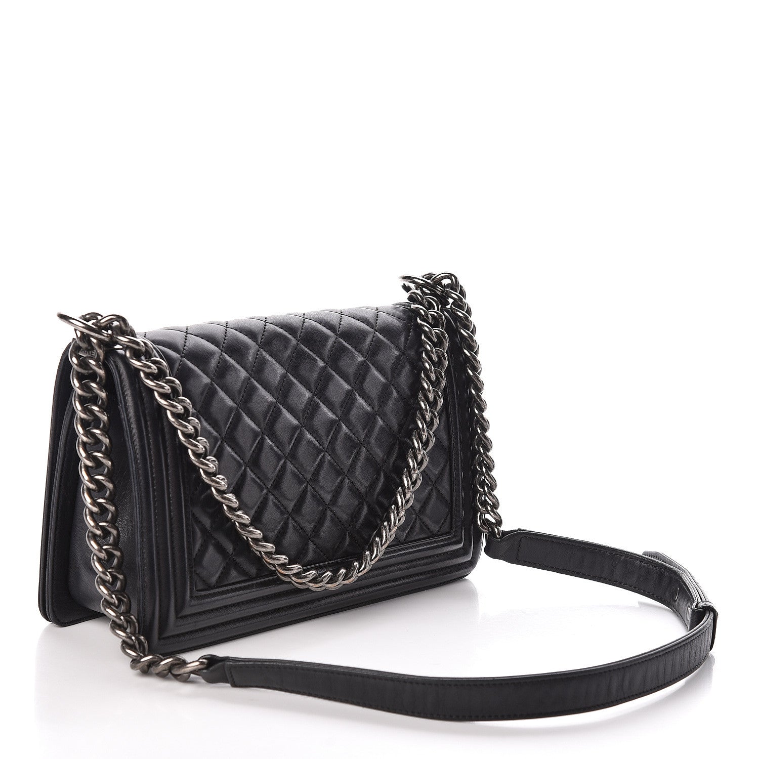 Chanel Calfskin Quilted Medium Boy Flap Black 3 of 11