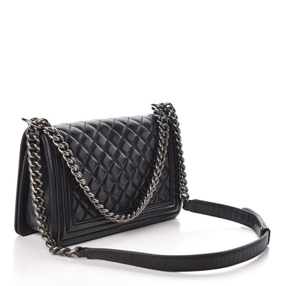 Chanel Calfskin Quilted Medium Boy Flap Black 3 of 11