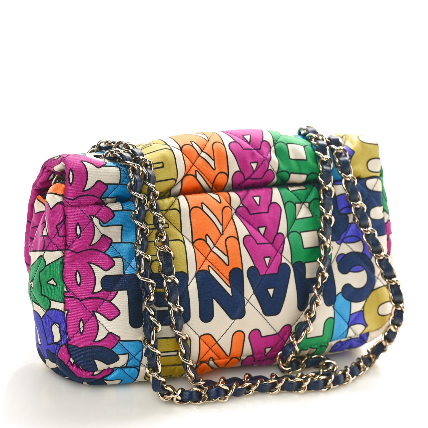 Printed Silk CC Small Single Flap Multicolor