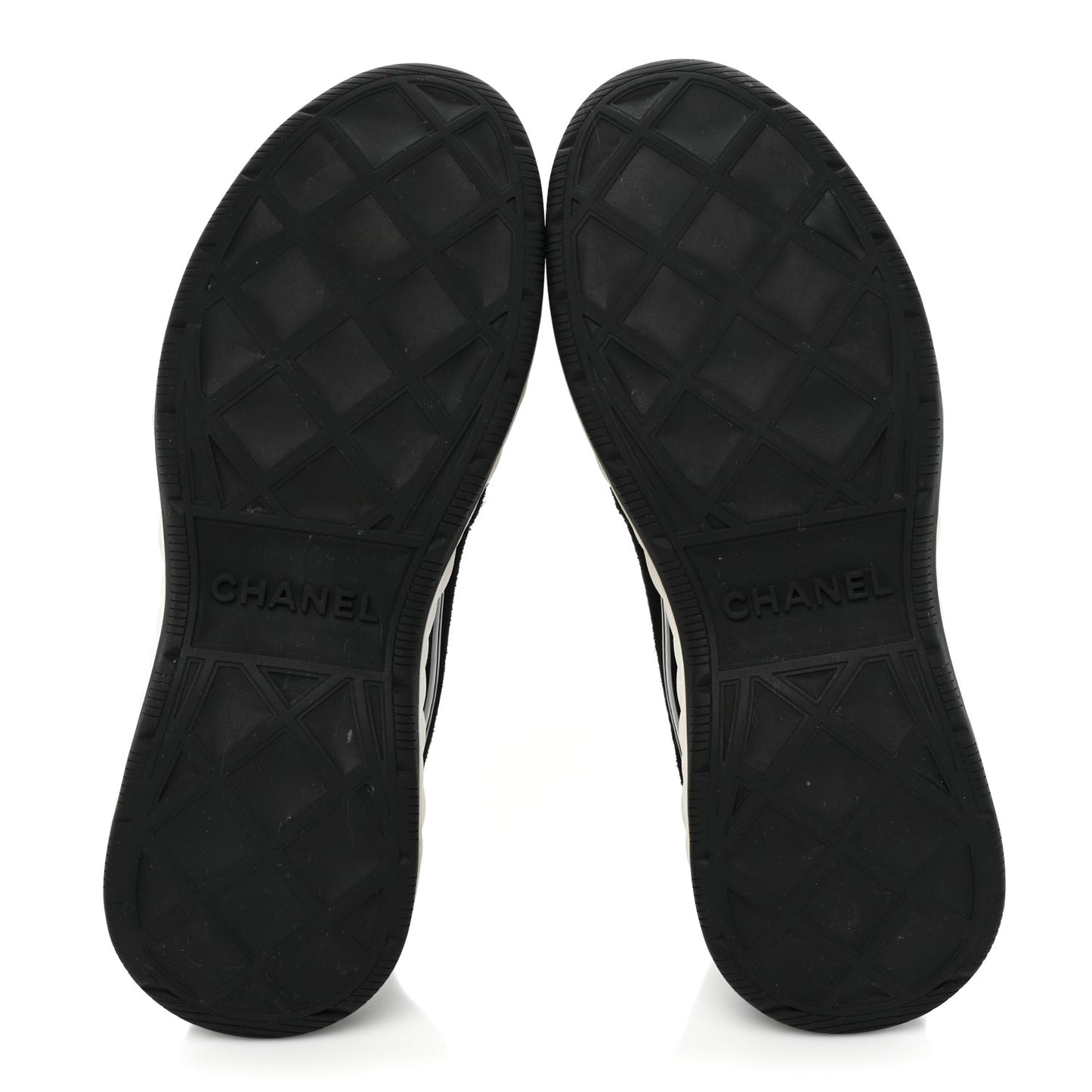 Velvet Calfskin Mixed Fibers CC Sneakers 40 Black