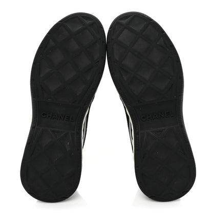 Chanel Velvet Calfskin Mixed Fibers CC Sneakers 40 Black 6 of 11