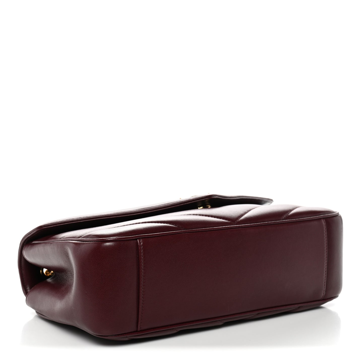 Lambskin Chevron Quilted Medium LouLou Rouge Cabernet