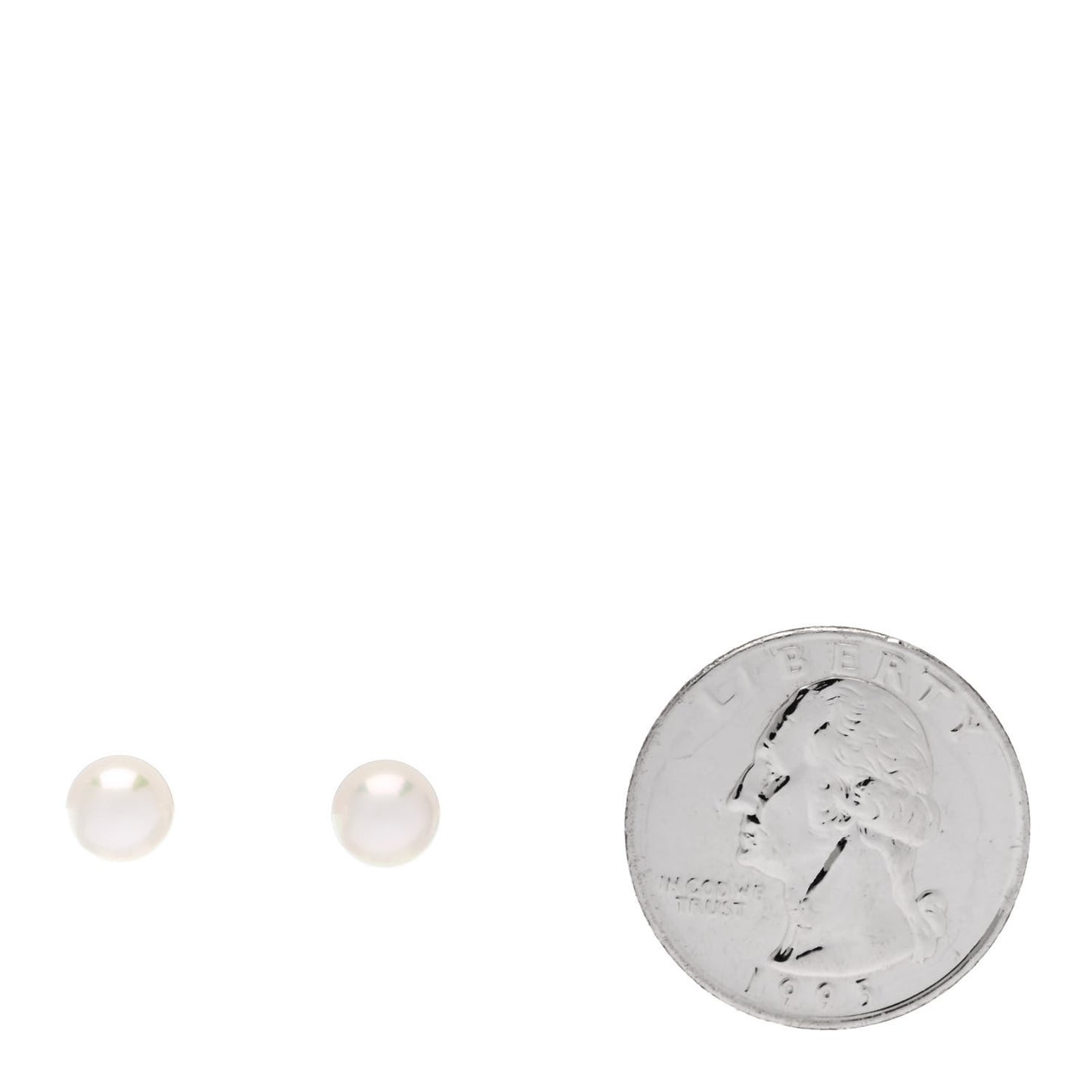 18K White Gold Akoya Cultured Pearl 6-6.5mm Signature Earrings