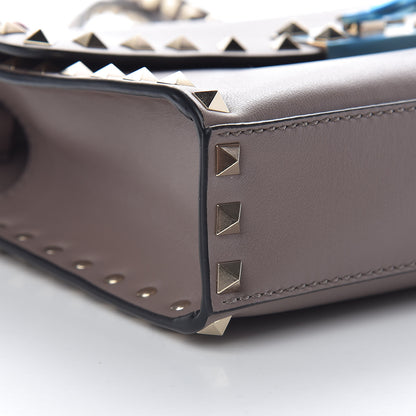 Valentino Garavani Vitello Medium Rockstud Flip Lock Crossbody Bag Clay 8 of 11