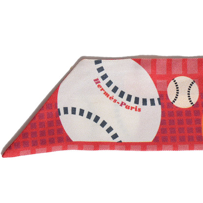 Hermes Silk Balles de Tennis Twilly Rouge Orange Blanc 4 of 5