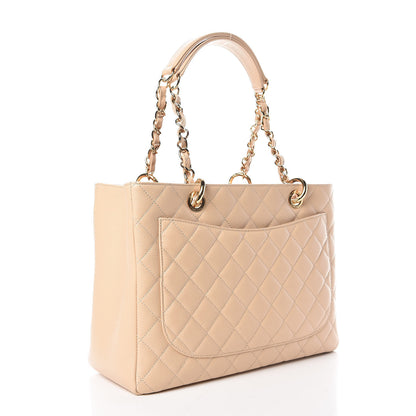 Chanel Caviar Quilted Grand Shopping Tote GST Beige Clair 3 of 11
