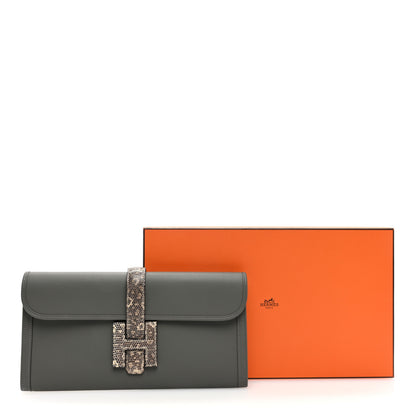 Hermes Swift Lizard Jige Elan Touch 29 Clutch Gris Meyer Ombre 8 of 8