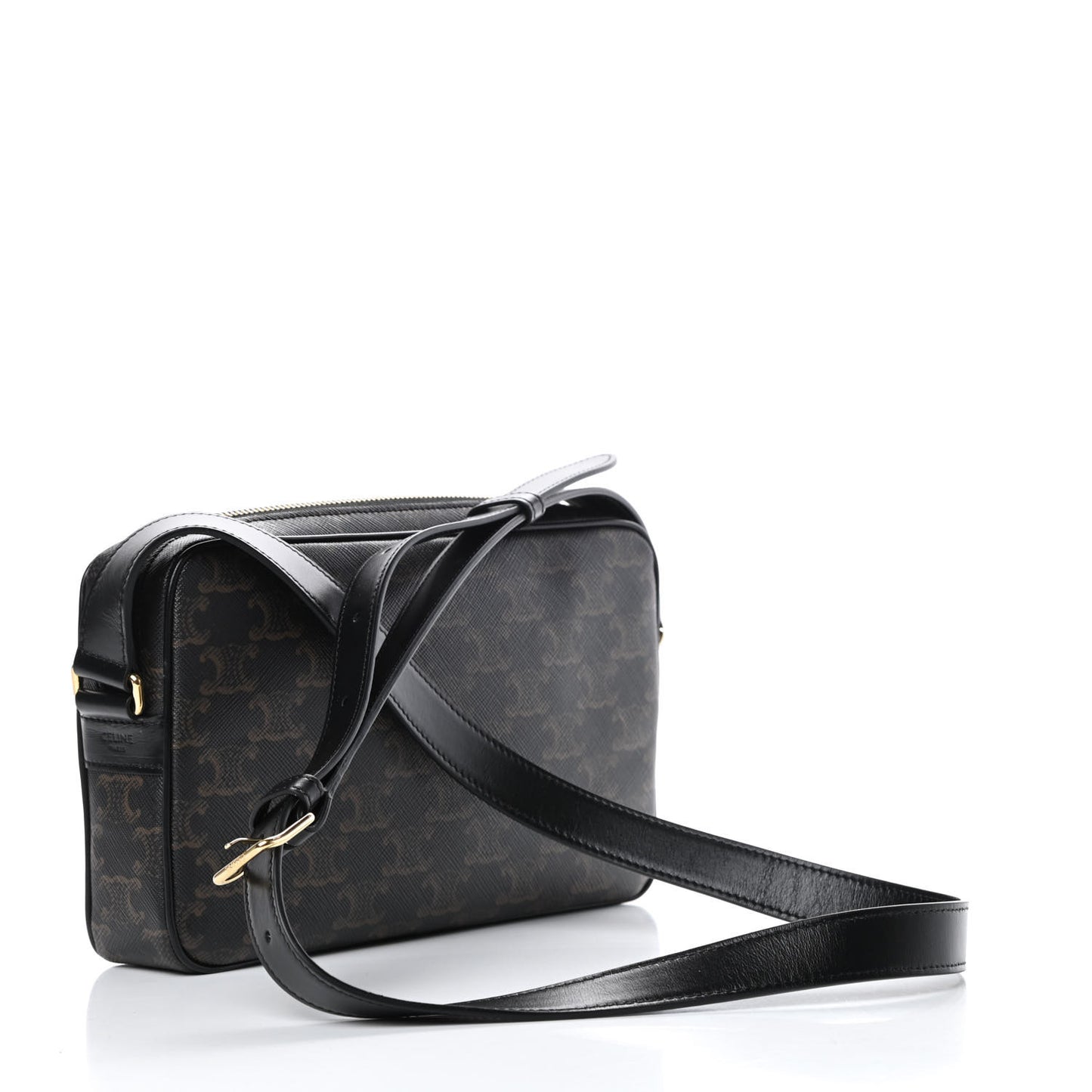 Triomphe Canvas Medium Messenger Bag Black