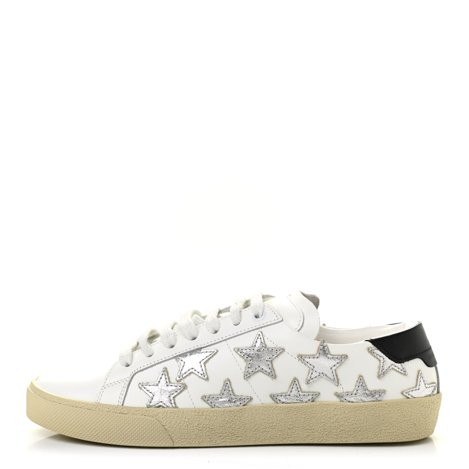 Saint Laurent Nappa Star Court Sneakers 37.5 Off White 1 of 9