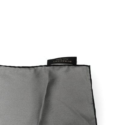 Burberry Silk Pallas Helmet Print Square Scarf Grey White Black 3 of 4