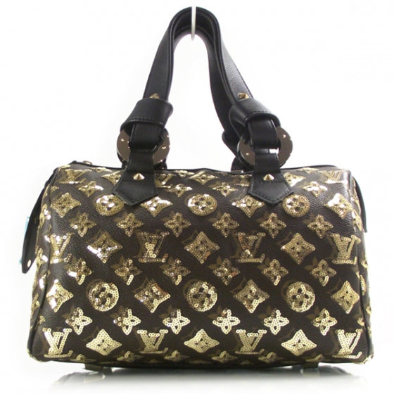 Monogram Sequins Eclipse Speedy 28 Gold