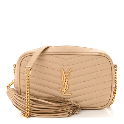 Saint Laurent Grain De Poudre Matelasse Monogram Mini Lou Camera Bag Nude Powder 1 of 12