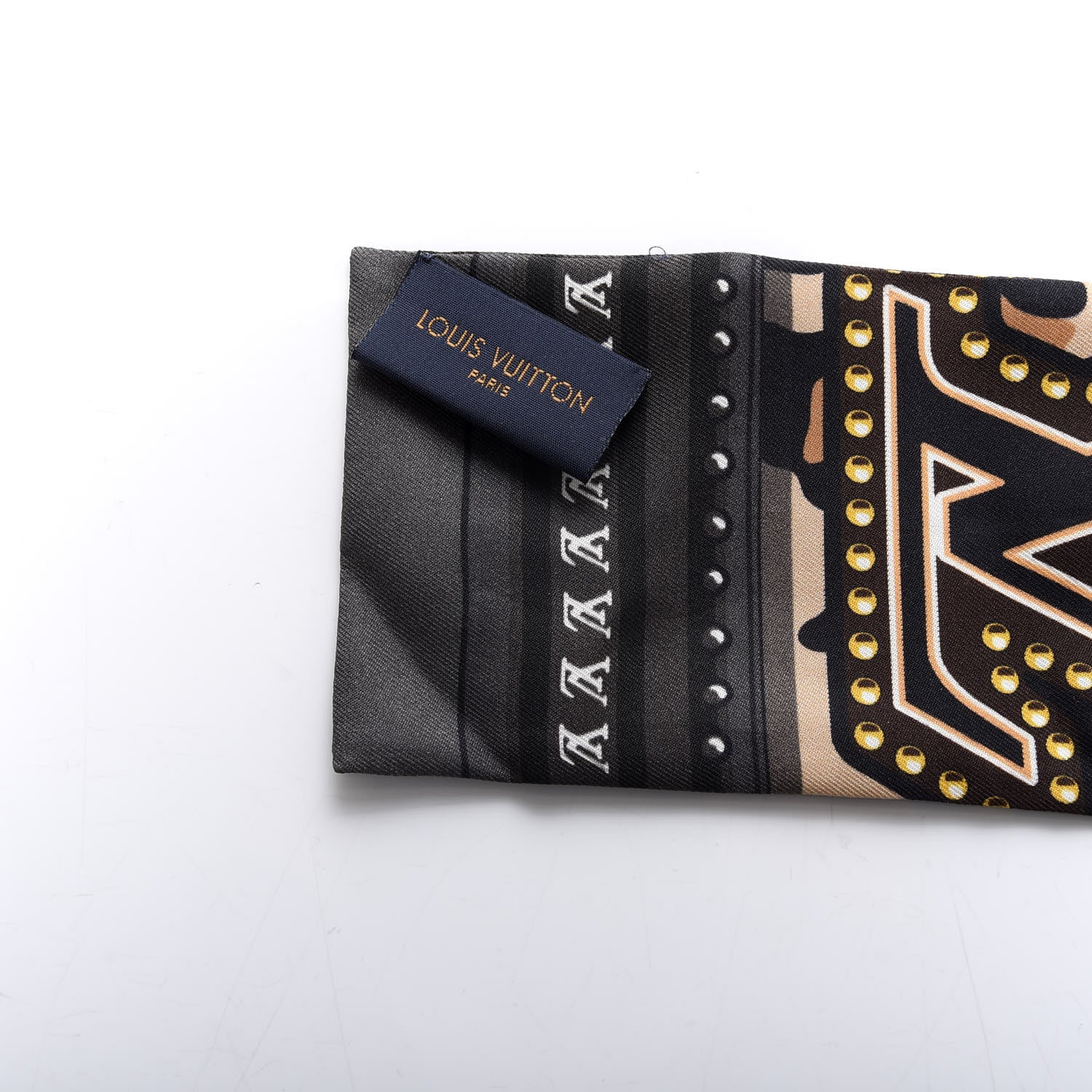 Louis Vuitton Silk Monogram LV World Bandeau Brown 3 of 3