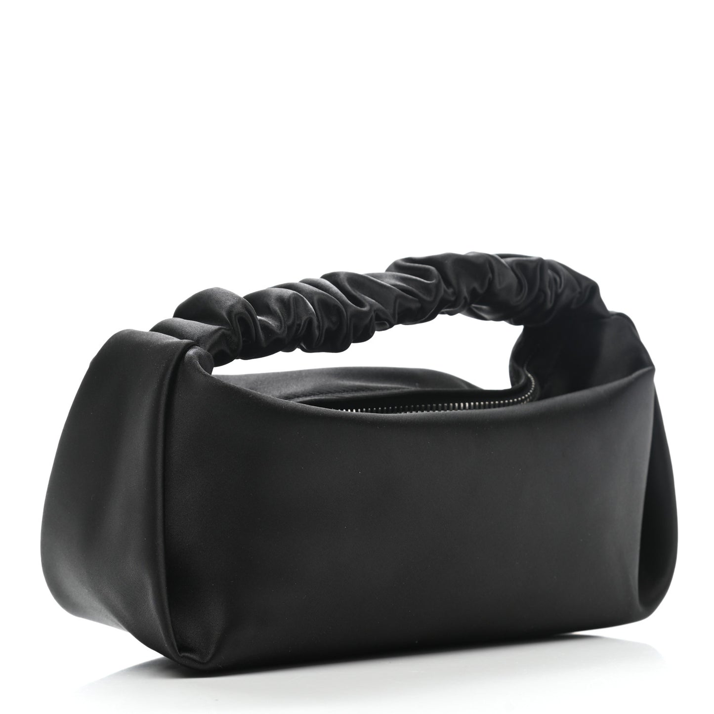 Satin Mini Scrunchie Bag Black