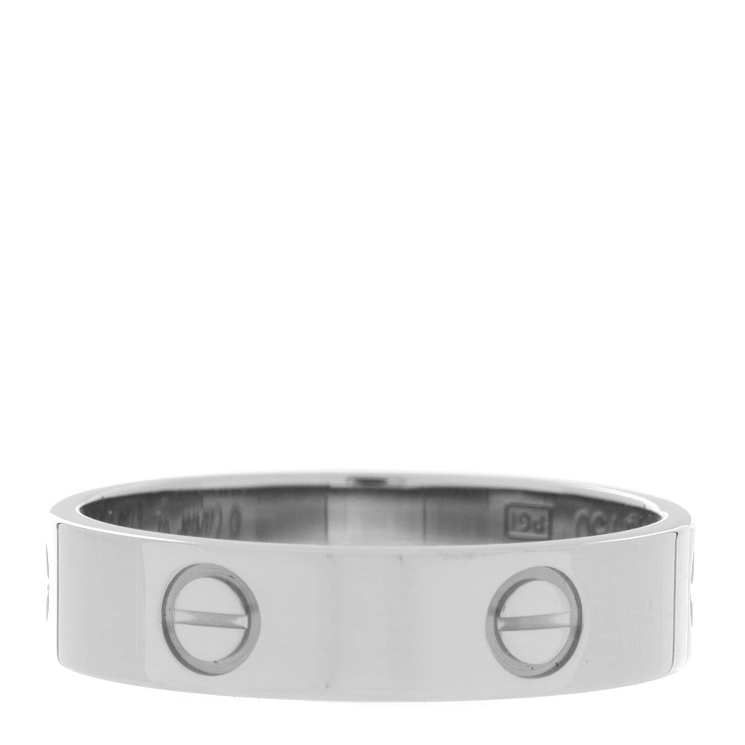 Cartier 18K White Gold 5.5mm LOVE Ring 65 11 3 of 4