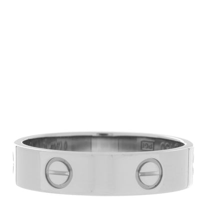 Cartier 18K White Gold 5.5mm LOVE Ring 65 11 3 of 4
