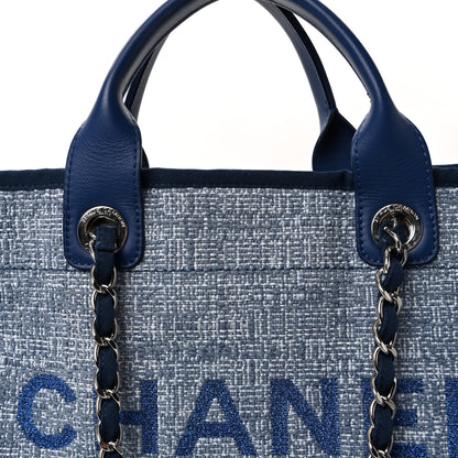 Chanel Canvas Extra Large Deauville Tote Blue 8 of 10