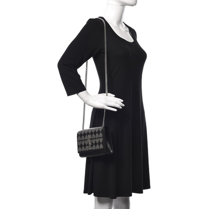 Saint Laurent Smooth Calfskin Heart Studded Small Monogram Kate Satchel Black 2 of 9