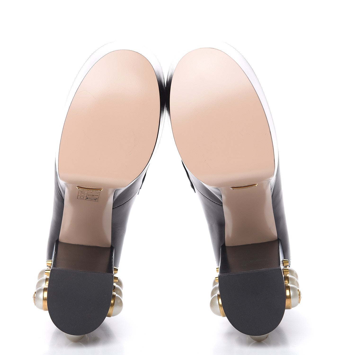 Gucci Malaga Kid Pearl Studded Vegas Platform Loafers 36 Black 5 of 10