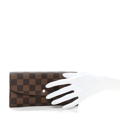 Louis Vuitton Damier Ebene Emilie Wallet 2 of 11