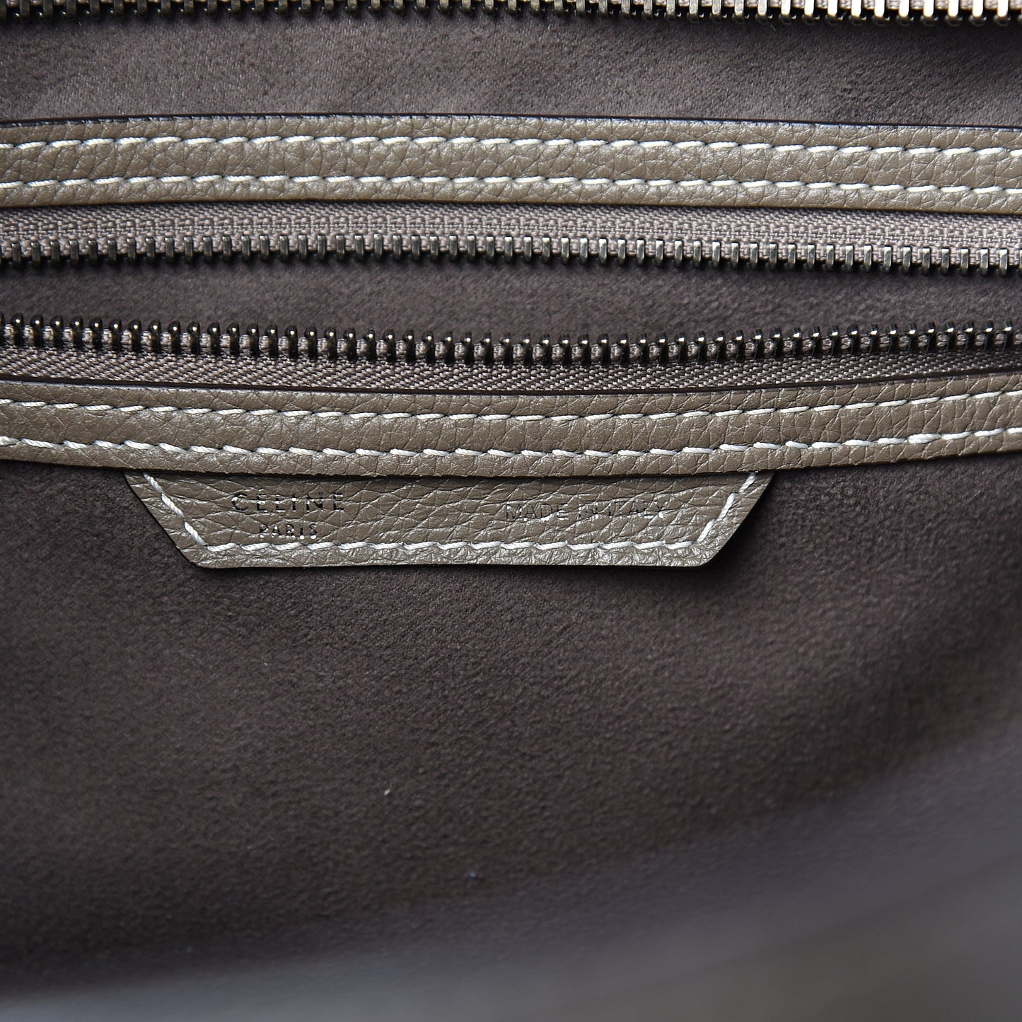 Drummed Calfskin Mini Luggage Souris