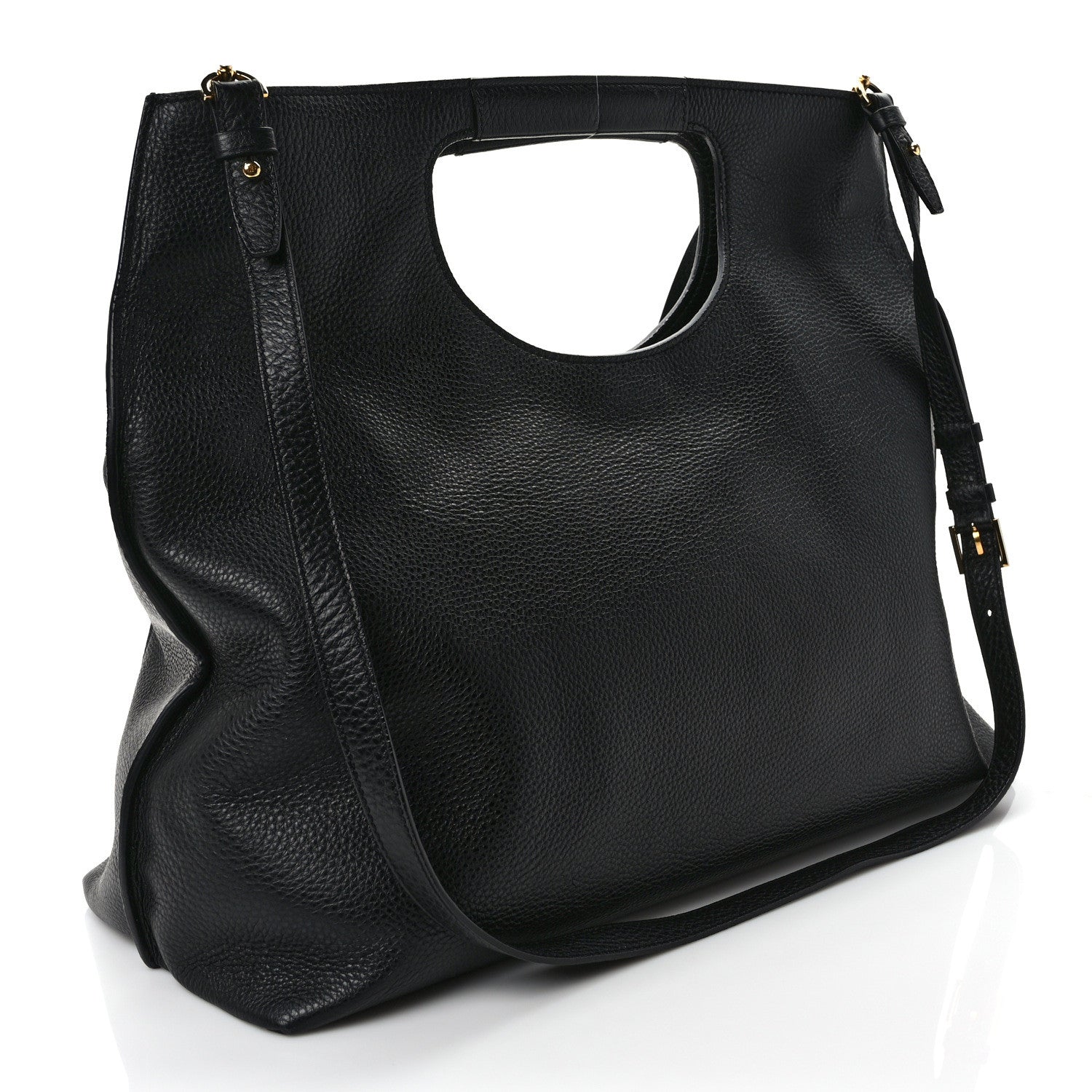 Tom Ford Grained Calfskin Alix Padlock Zip Tote Black 3 of 8