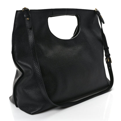 Tom Ford Grained Calfskin Alix Padlock Zip Tote Black 3 of 8