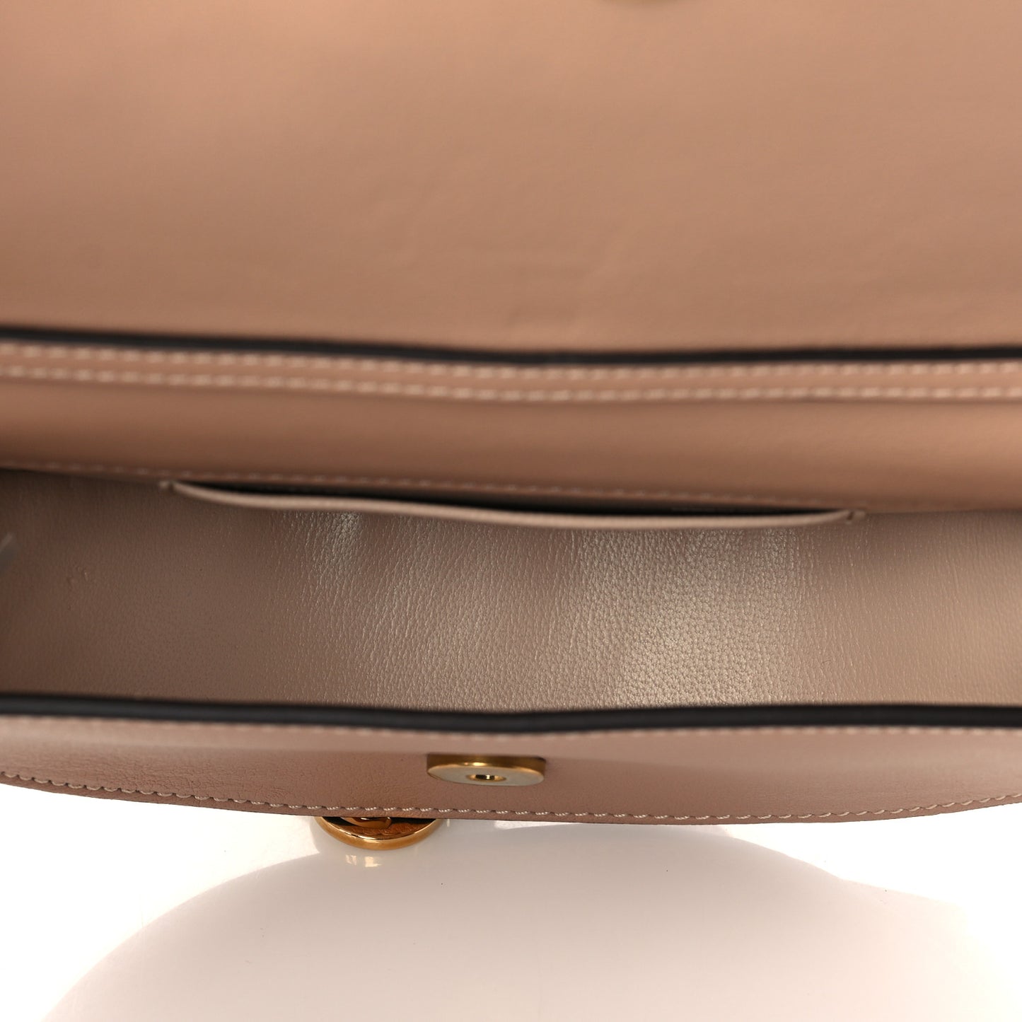 Calfskin Small Nile Bracelet Minaudiere Bag Biscotti Beige